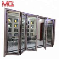 Wholesale decorative soundproof living room vertical aluminium accordion bi fold doors air tight folding door