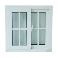 Plastic window white color sliding window with mosquito net