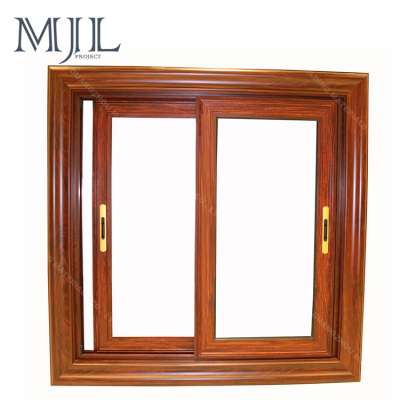 Top supplier new design 2 tracks 1.4mm double tinted glass aluminium sliding window